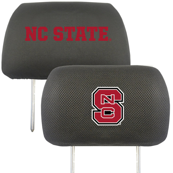 North Carolina State University Car Headrest Cover, Set of 2