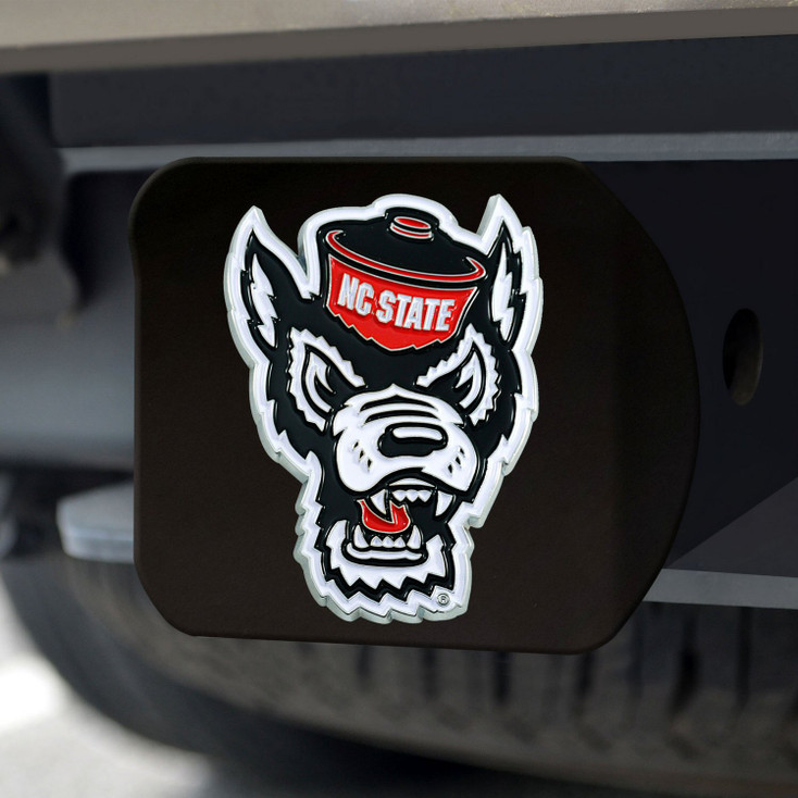 North Carolina State University Hitch Cover - Color on Black