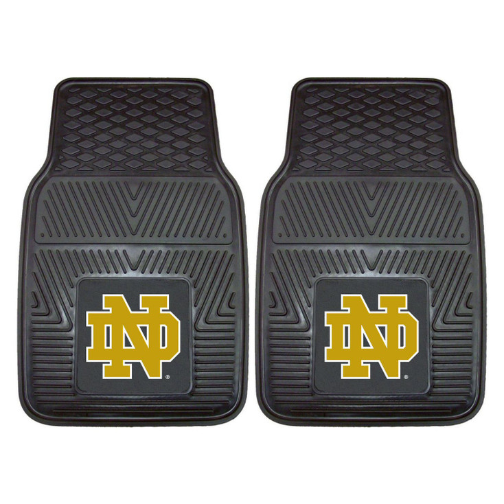 Notre Dame Heavy Duty Vinyl Front Car Mat, Set of 2