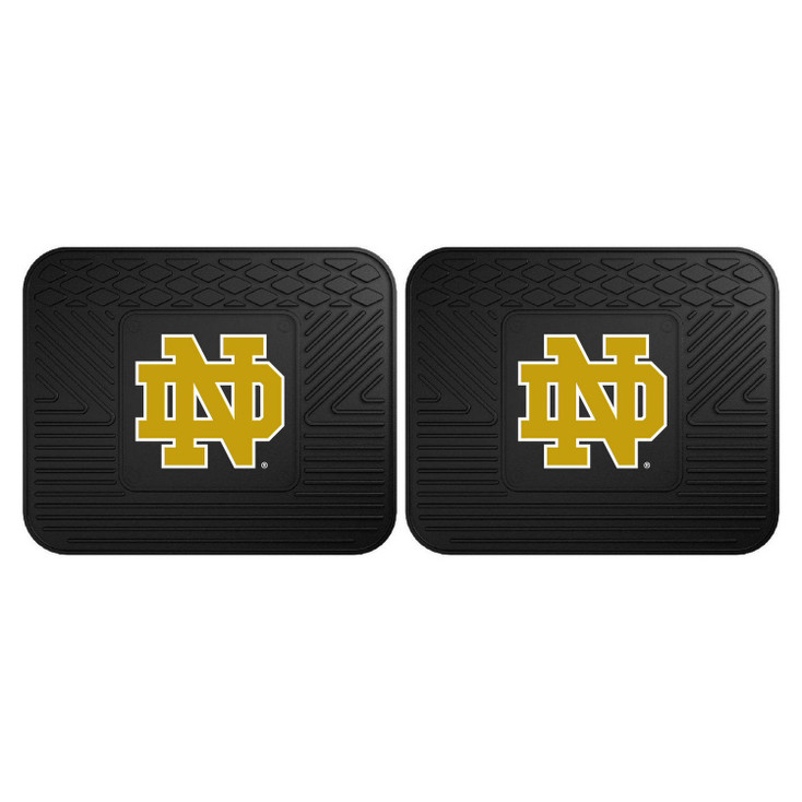 Notre Dame Heavy Duty Vinyl Car Utility Mats, Set of 2