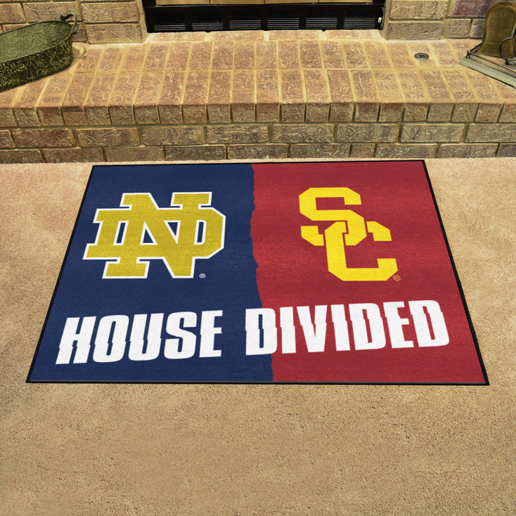 33.75" x 42.5" Notre Dame / Southern Cal House Divided Rectangle Mat