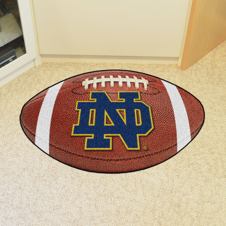 20.5" x 32.5" Notre Dame Football Shape Mat