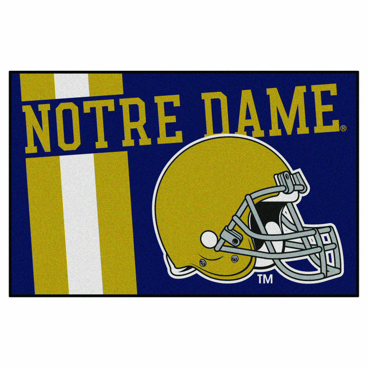 19" x 30" Notre Dame Uniform Navy Blue Rectangle Starter Mat