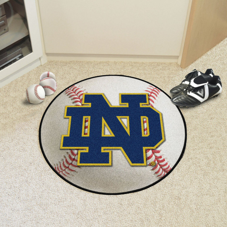 27" Notre Dame Baseball Style Round Mat