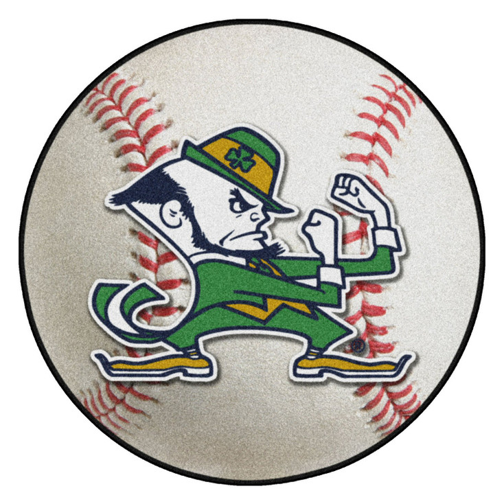 27" Notre Dame Fighting Irish Logo Baseball Style Round Mat