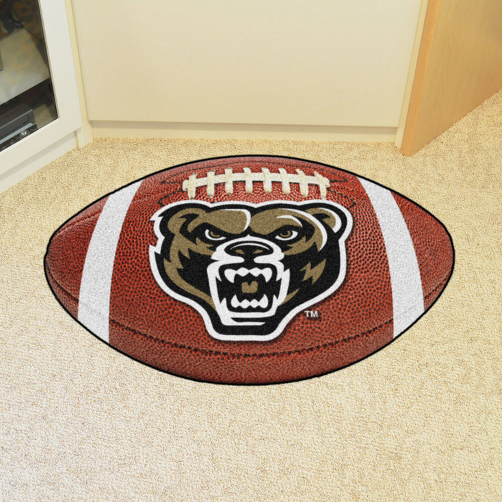 20.5" x 32.5" Oakland University Football Shape Mat