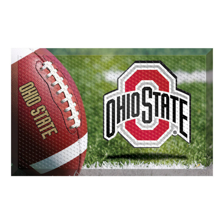 19" x 30" Ohio State University Rectangle Scraper Mat - "O & Ohio State" Logo