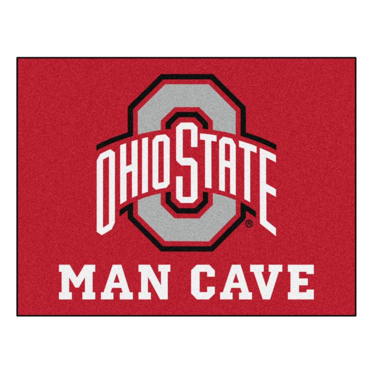 33.75" x 42.5" Ohio State University Man Cave All-Star Red Rectangle Mat