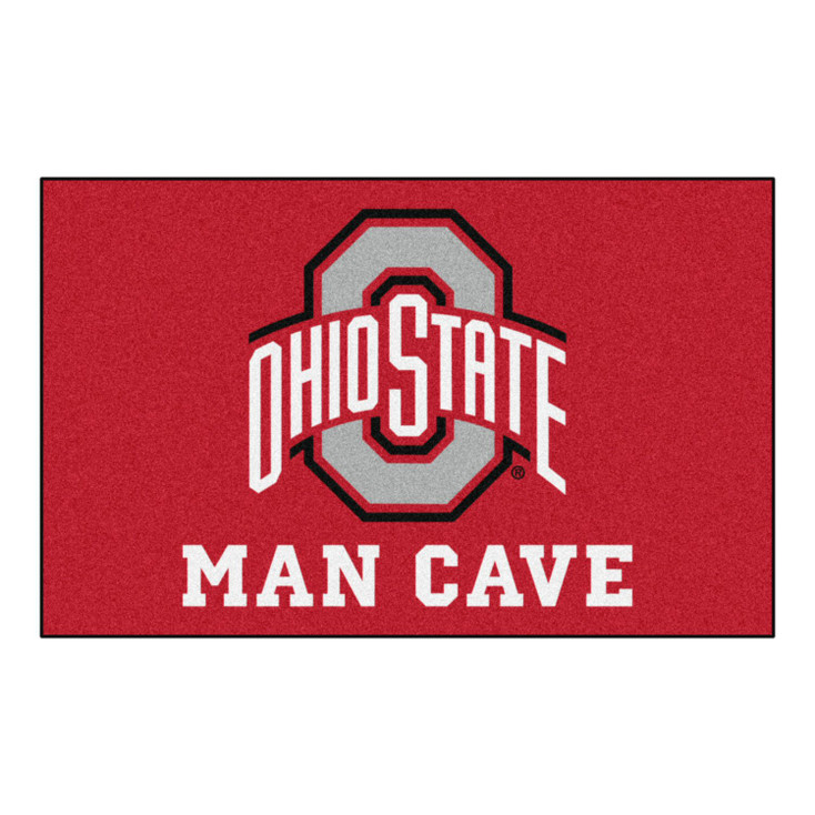 59.5" x 94.5" Ohio State University Man Cave Red Rectangle Ulti Mat