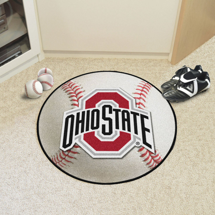 27" Ohio State University Baseball Style Round Mat