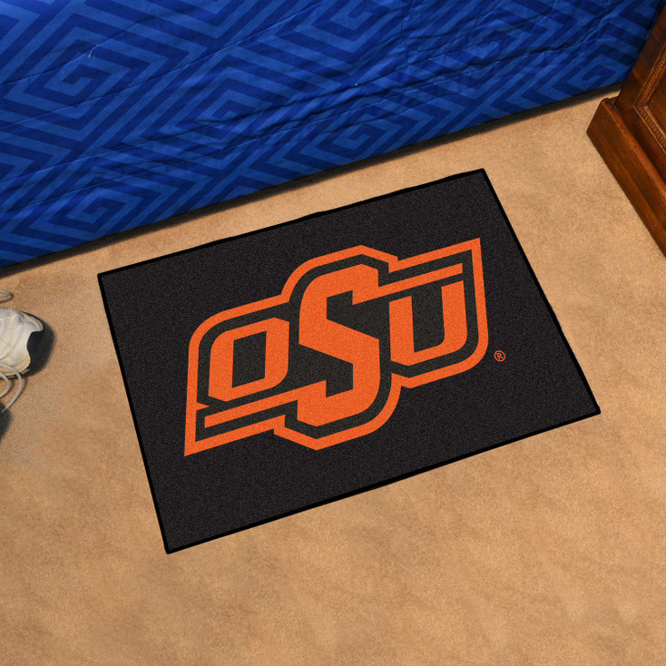 19" x 30" Oklahoma State University Black Rectangle Starter Mat