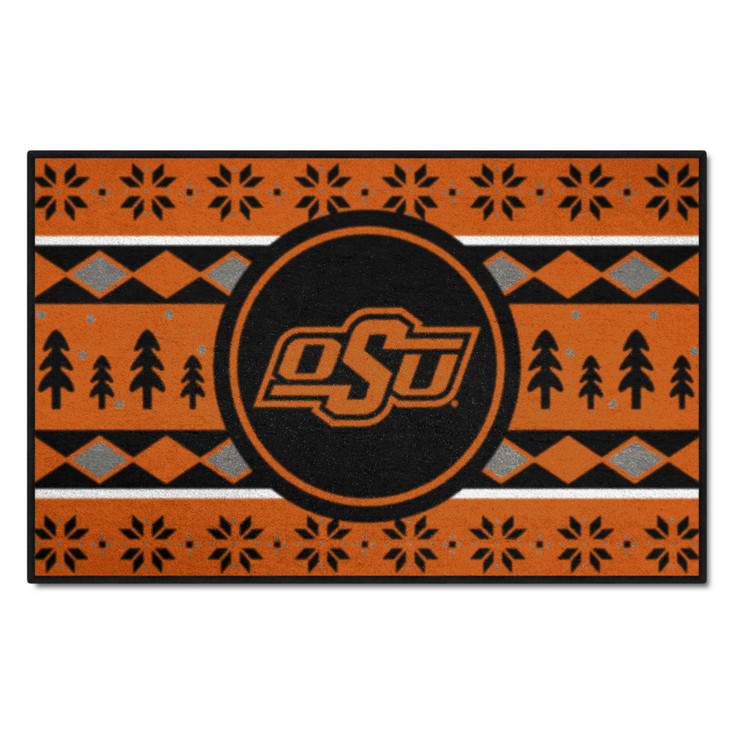 19" x 30" Oklahoma State University Holiday Sweater Orange Rectangle Starter Mat