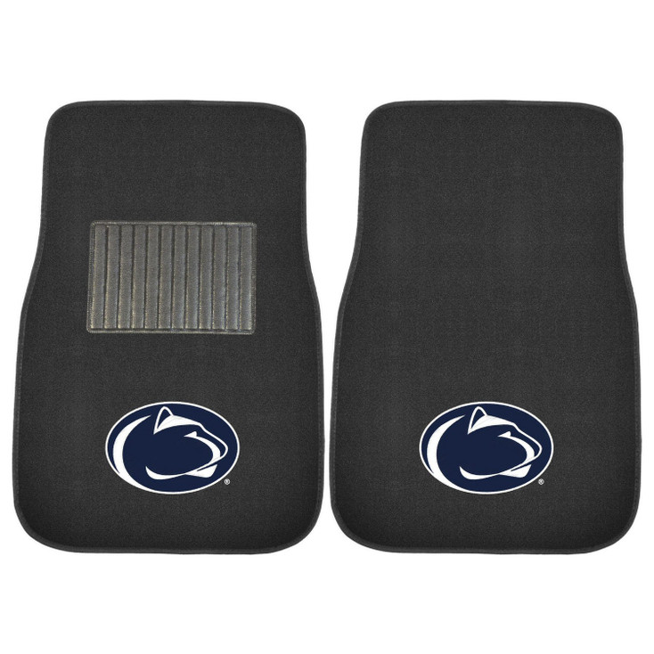 Penn State Embroidered Black Car Mat, Set of 2