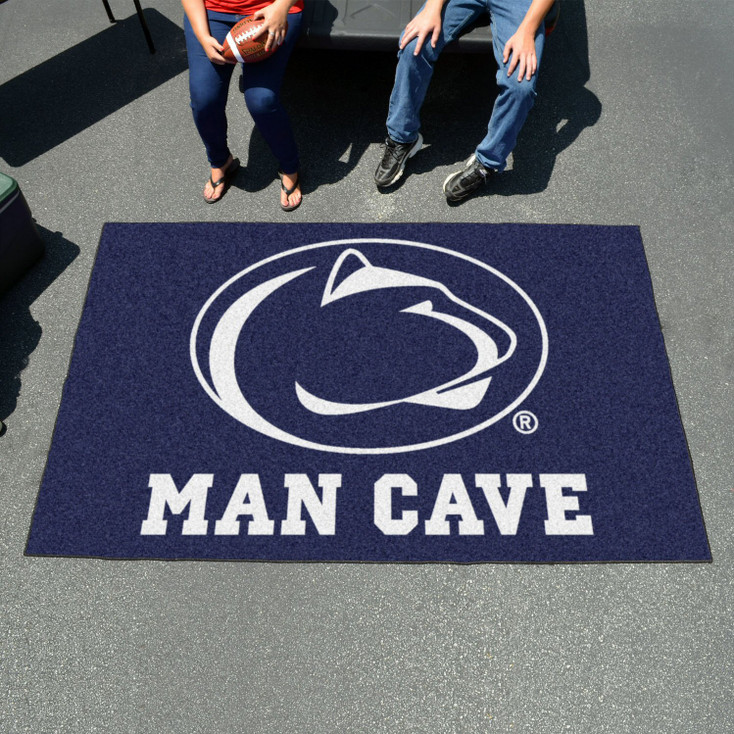 59.5" x 94.5" Penn State Man Cave Blue Rectangle Ulti Mat