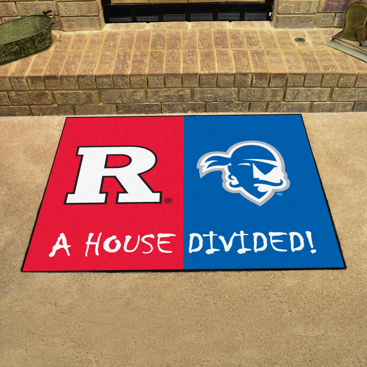 33.75" x 42.5" Rutgers / Seton Hall House Divided Rectangle Mat