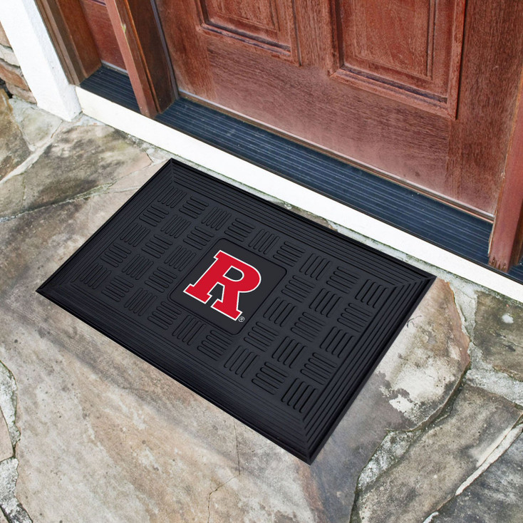 19.5" x 31.25" Rutgers University Medallion Rectangle Door Mat