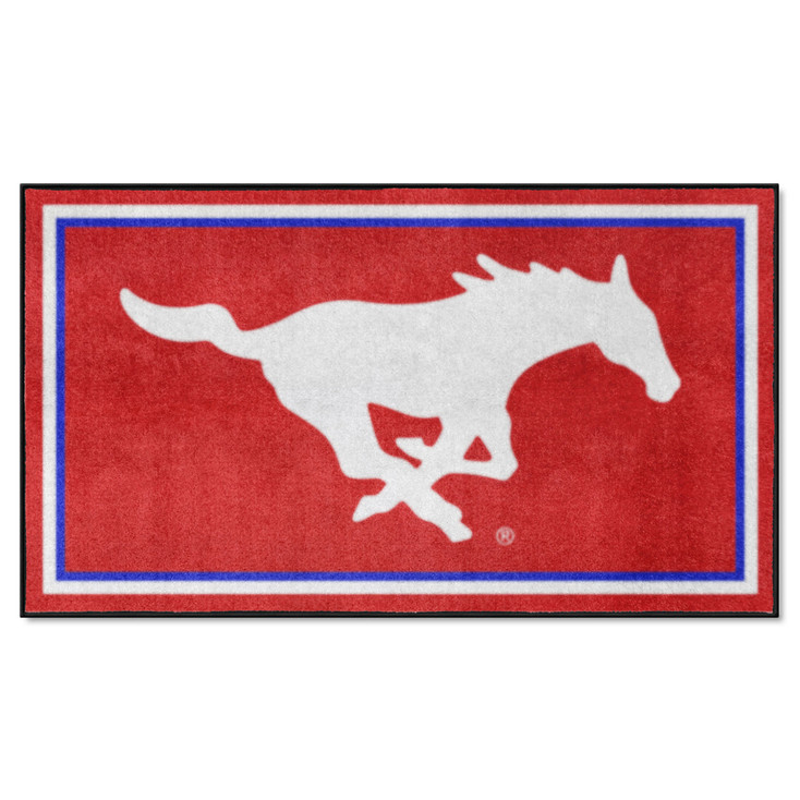 3' x 5' Southern Methodist University Blue Rectangle Rug