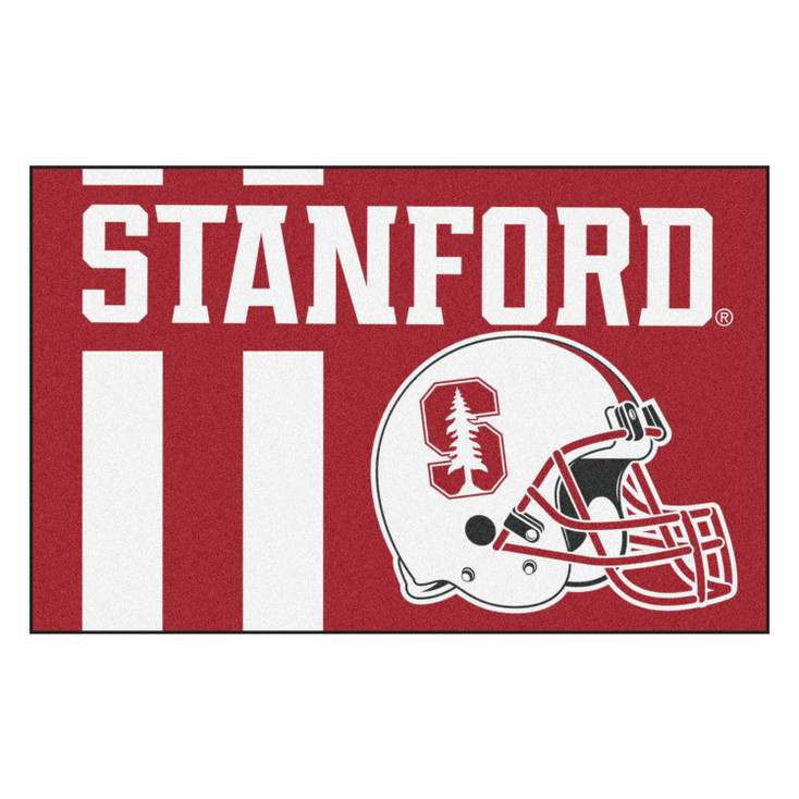 19" x 30" Stanford University Football Helmet Red Rectangle Starter Mat