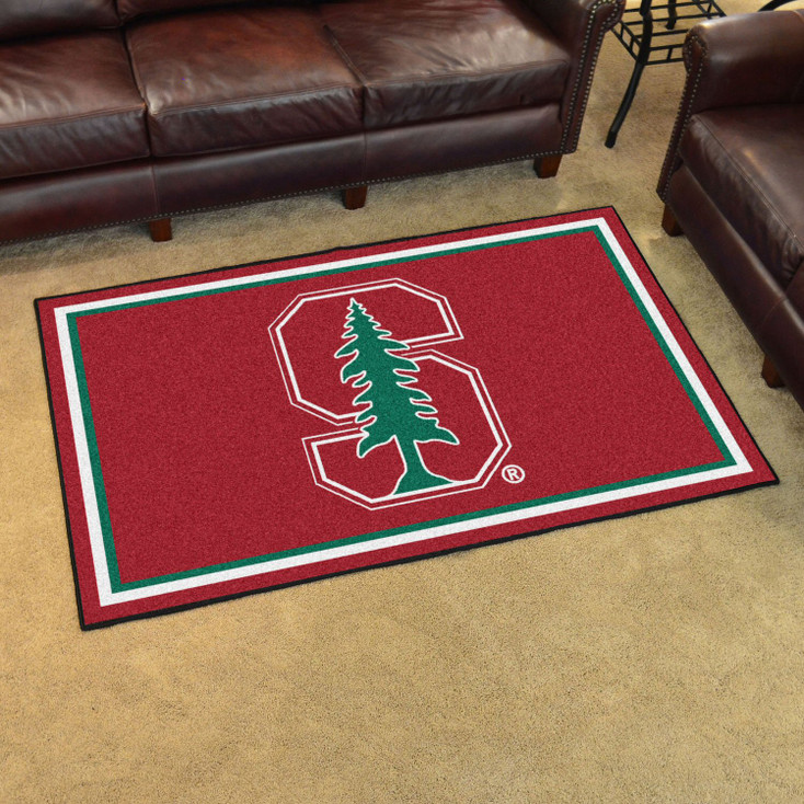 4' x 6' Stanford University Red Rectangle Rug