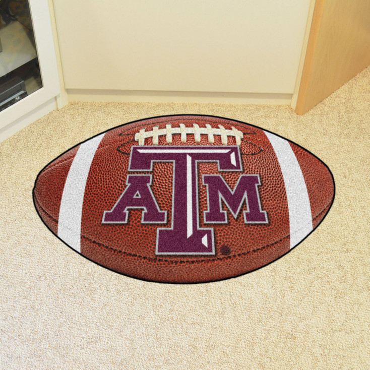20.5" x 32.5" Texas A&M University Football Shape Mat