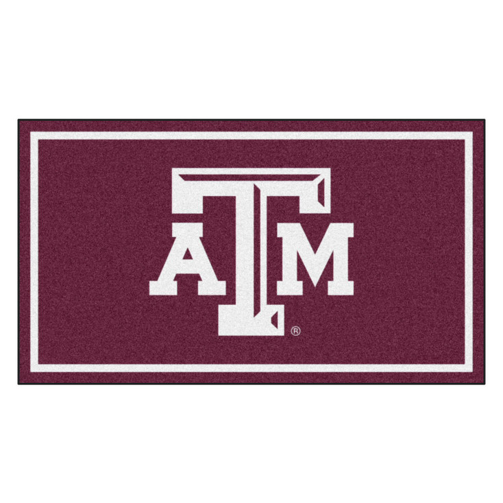 3' x 5' Texas A&M University Maroon Rectangle Rug