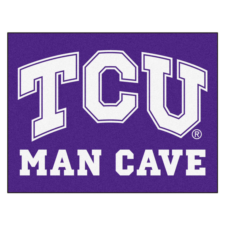 33.75" x 42.5" Texas Christian University Man Cave All-Star Purple Rectangle Mat