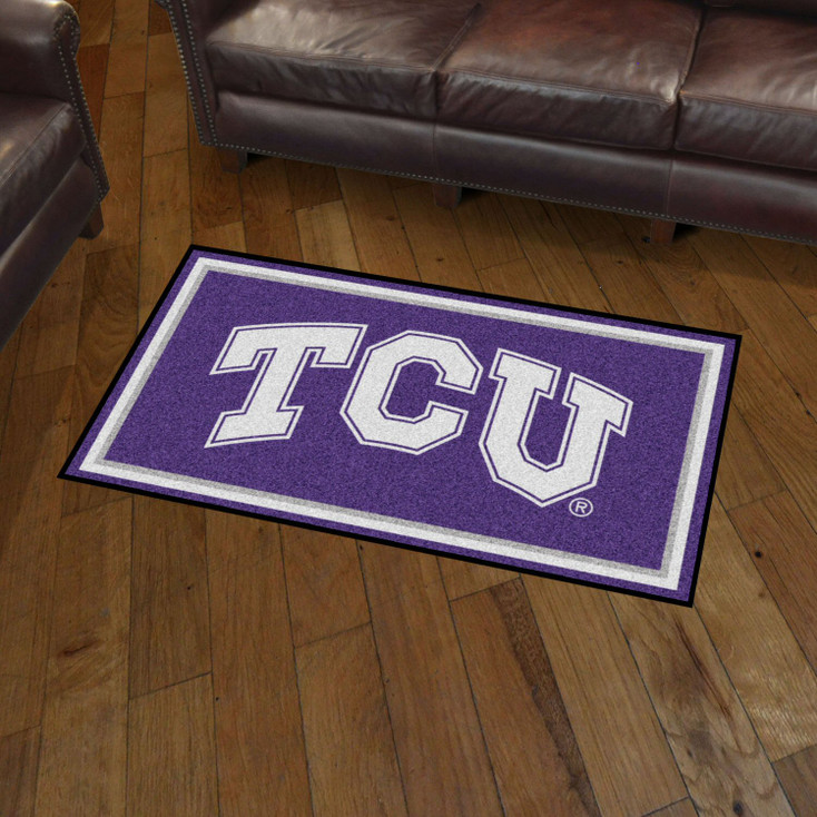 3' x 5' Texas Christian University Purple Rectangle Rug