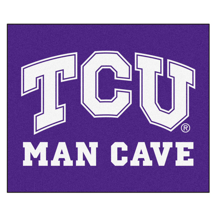 59.5" x 71" Texas Christian University Man Cave Tailgater Purple Rectangle Mat