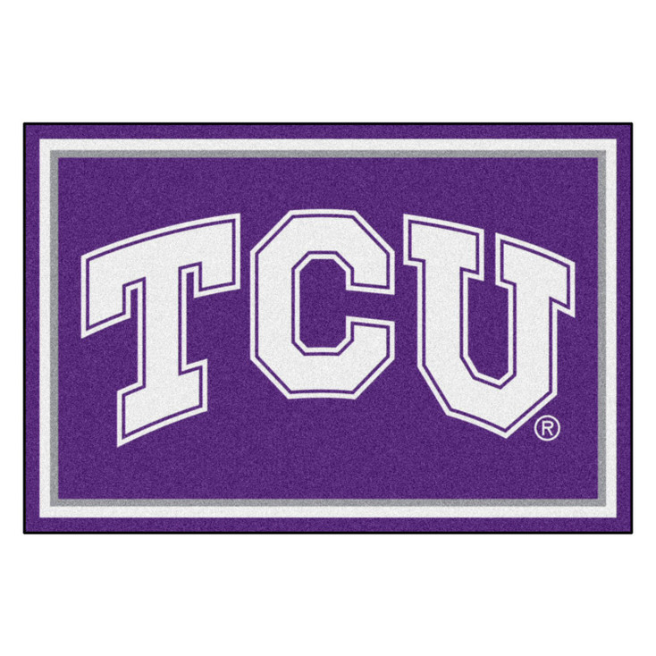 5' x 8' Texas Christian University Purple Rectangle Rug