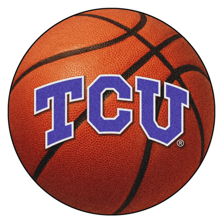 27" Texas Christian University Basketball Style Round Mat