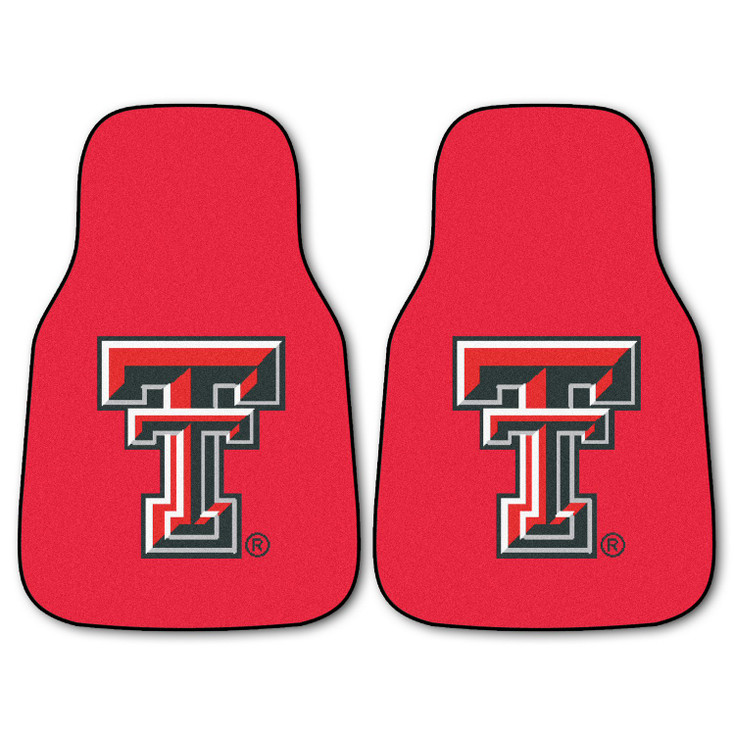 Texas Tech University Red Carpet Car Mat, Set of 2