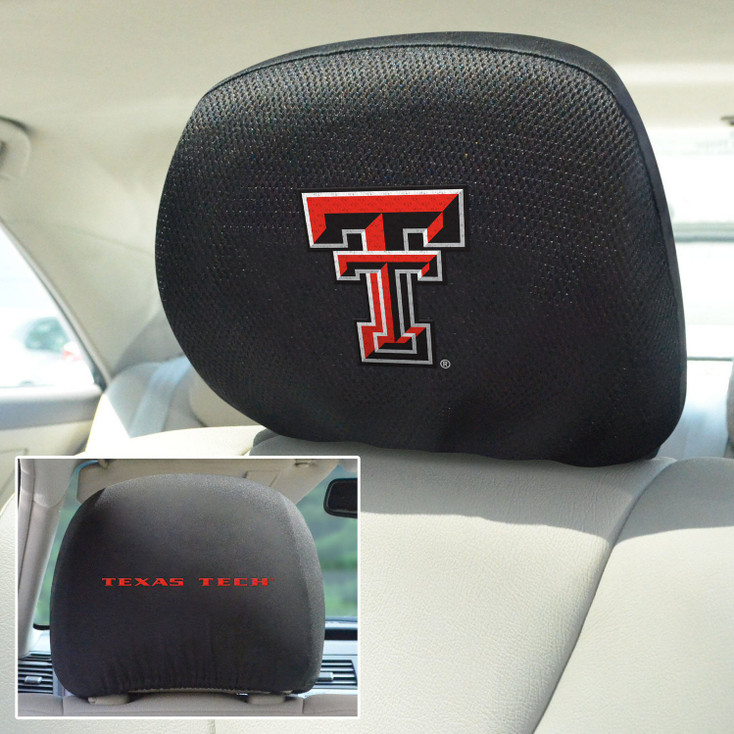 Texas Tech University Car Headrest Cover, Set of 2