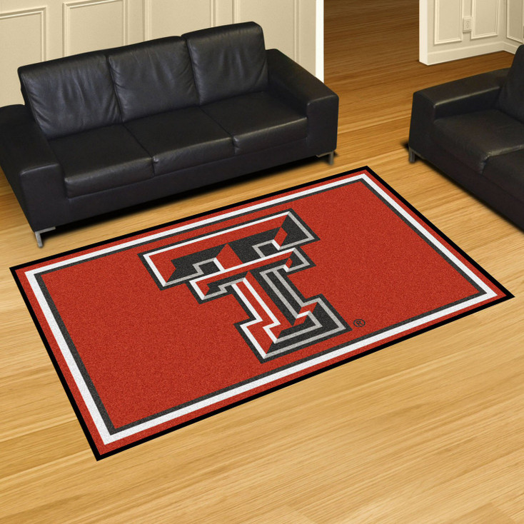 5' x 8' Texas Tech University Red Rectangle Rug