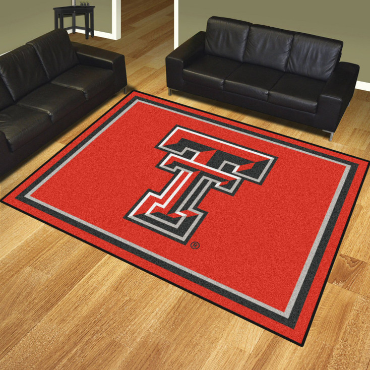 8' x 10' Texas Tech University Red Rectangle Rug