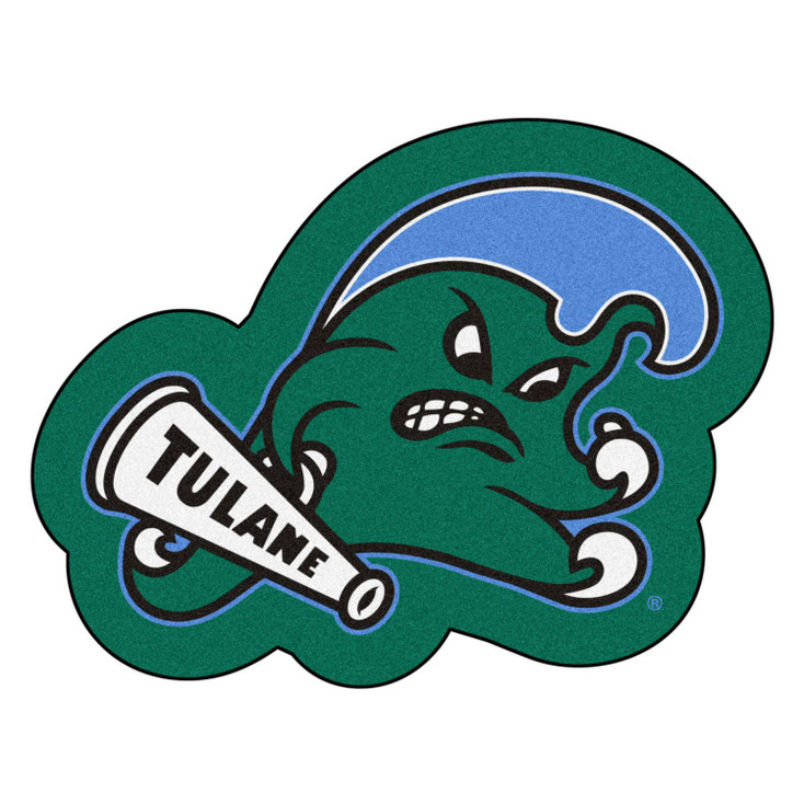 Tulane University Mascot Mat - "Angry Wave" Primary Logo