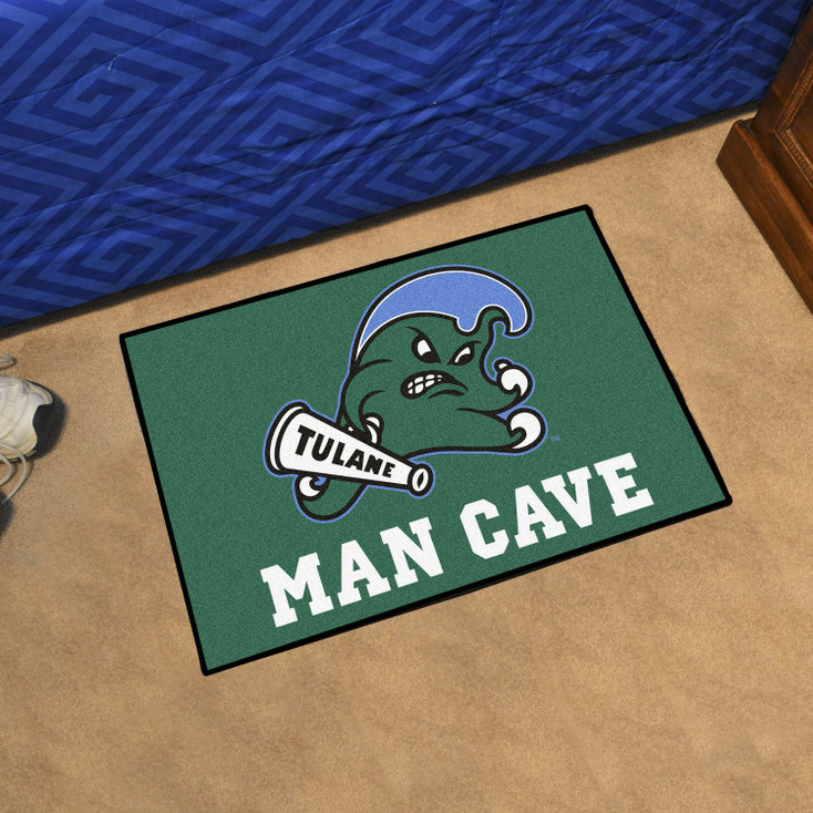 19" x 30" Tulane University Man Cave Starter Green Rectangle Mat