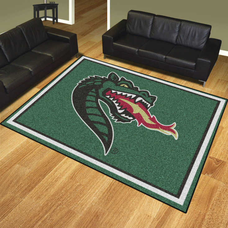 8' x 10' University of Alabama at Birmingham Green Rectangle Rug