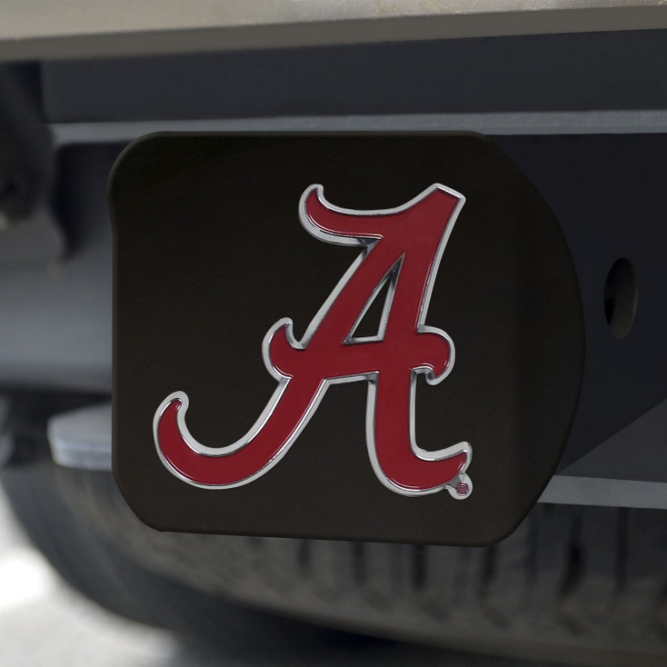 University of Alabama Hitch Cover - Color on Black