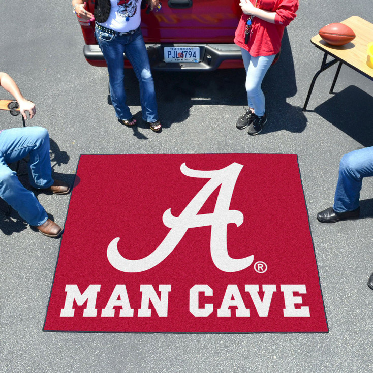 59.5" x 71" University of Alabama Man Cave Tailgater Red Rectangle Mat