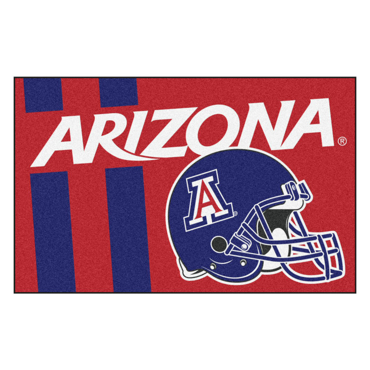 19" x 30" University of Arizona Football Helmet Red Rectangle Starter Mat