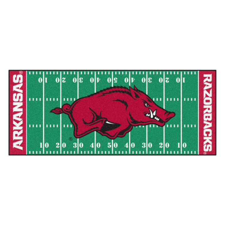 30" x 72" University of Arkansas Football Field Rectangle Runner Mat