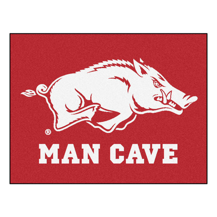 33.75" x 42.5" University of Arkansas Man Cave All-Star Red Rectangle Mat