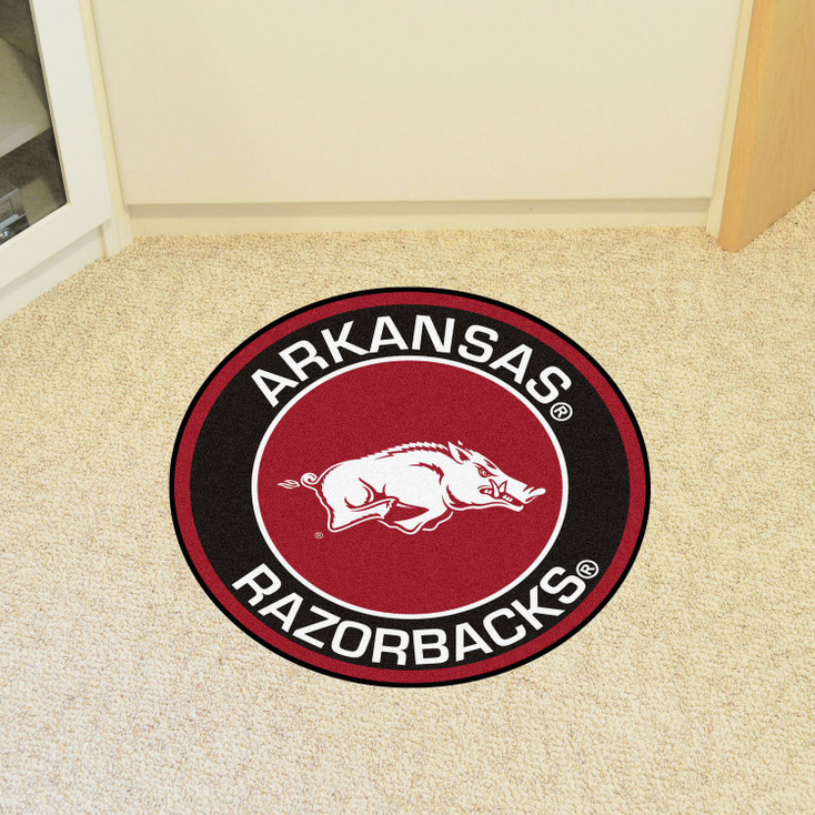 27" University of Arkansas Roundel Round Mat