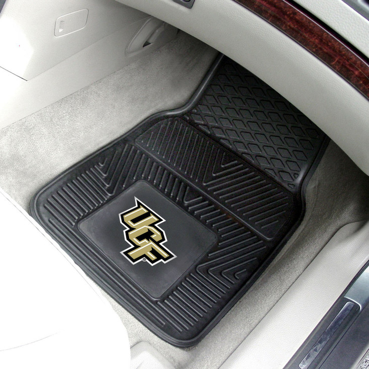 University of Central Florida Heavy Duty Vinyl Front Black Car Mat, Set of 2