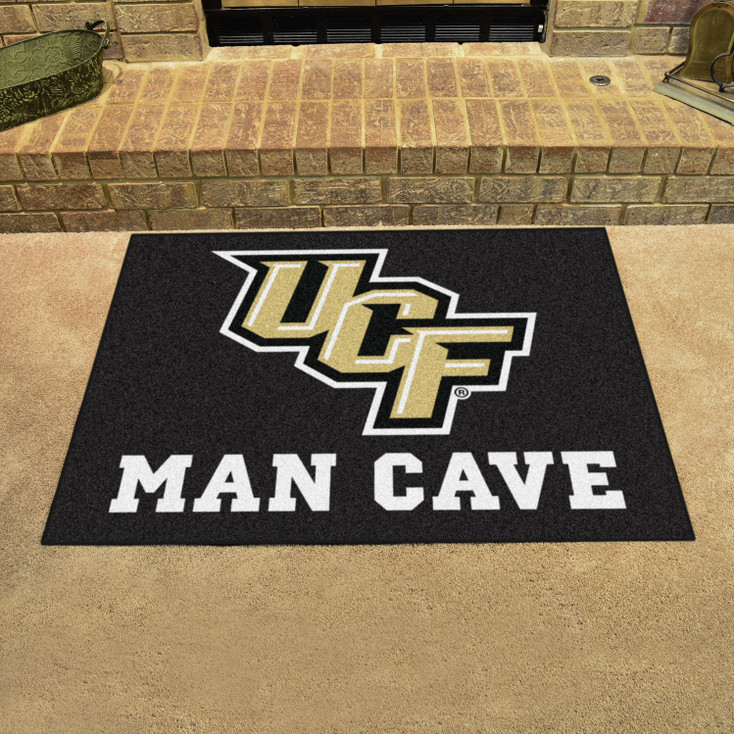 33.75" x 42.5" University of Central Florida Man Cave All-Star Black Rectangle Mat