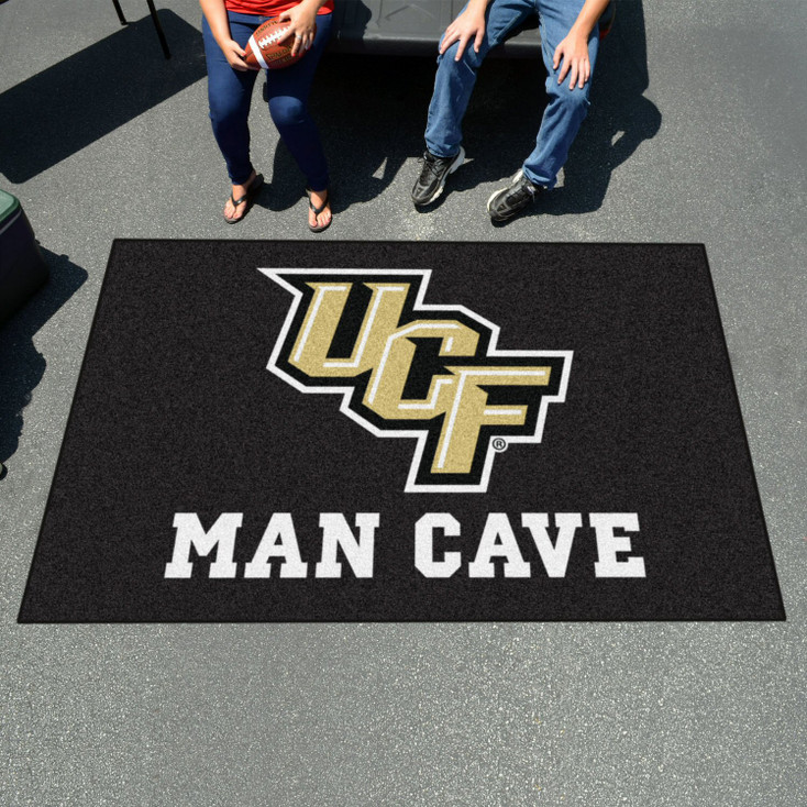 59.5" x 94.5" University of Central Florida Man Cave Black Rectangle Ulti Mat