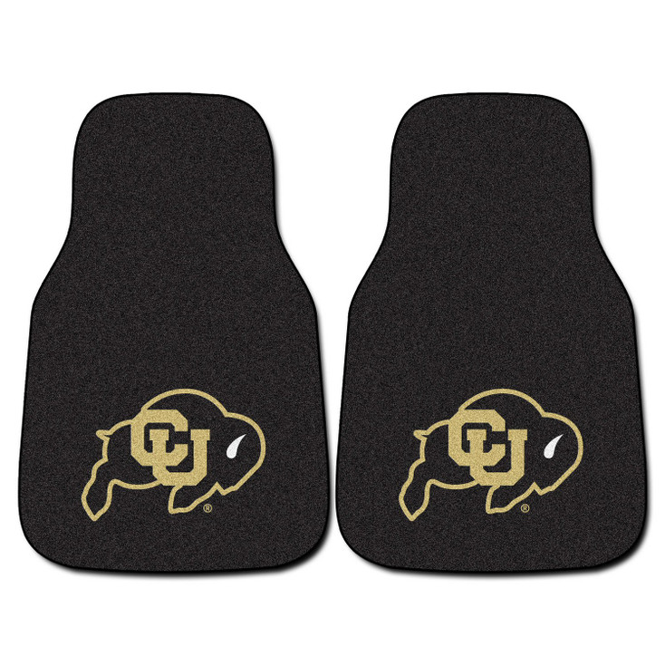 University of Colorado Black Carpet Car Mat, Set of 2