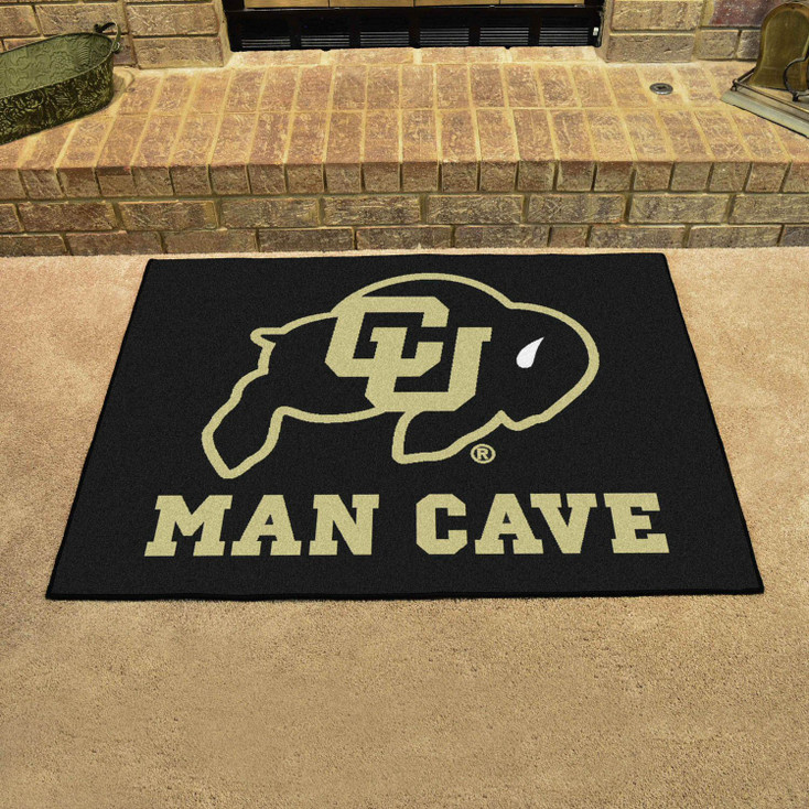 33.75" x 42.5" University of Colorado Man Cave All-Star Black Rectangle Mat