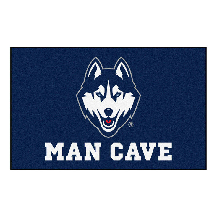 59.5" x 94.5" University of Connecticut Man Cave Navy Blue Rectangle Ulti Mat