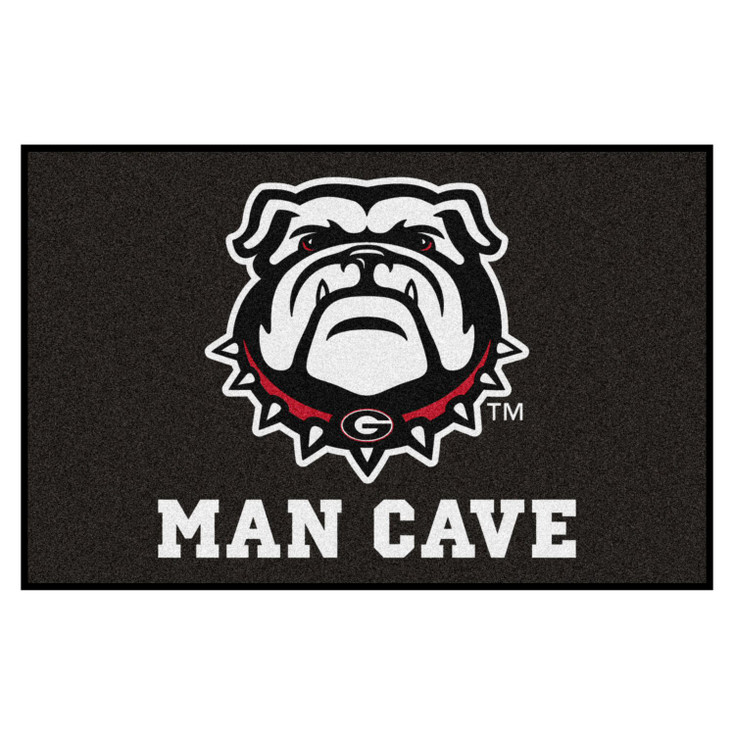 19" x 30" University of Georgia Black Man Cave Starter Rectangle Mat